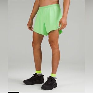 Men's Lululemon Fast and Free Lined Shorts - 6” in Neon Green
